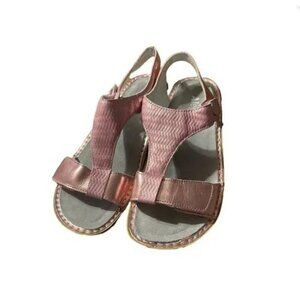 Alegria Pink Metallic Textured comfort Slingback Sandals For Women Size 10.5